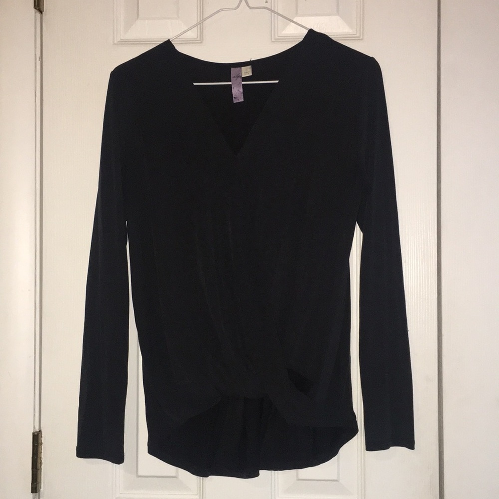 Black wrap shirt